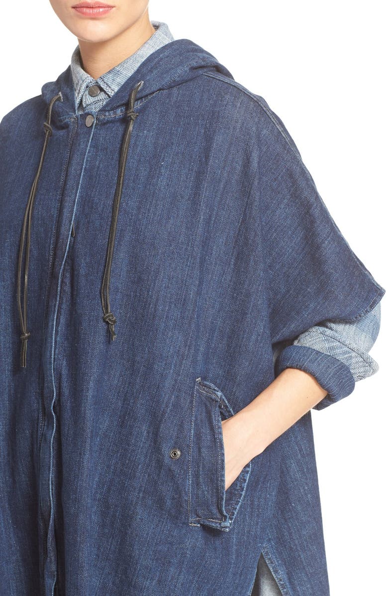 Current/Elliott 'The Patch Pocket' Ombré Stripe Denim Shirt, Alternate, color, 