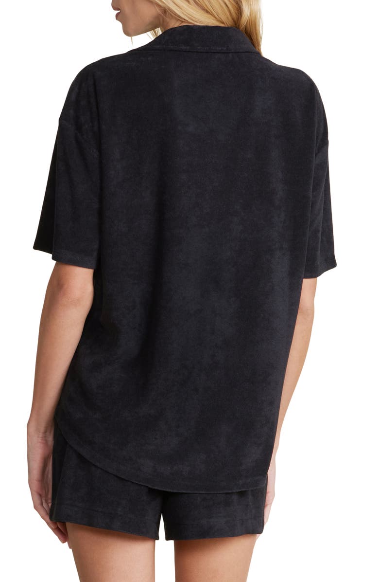 Cozy Terry<sup>®</sup> Short Sleeve Button-Up Shirt