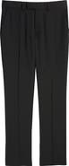 Open Edit Solid Slim Fit Wool Blend Trousers