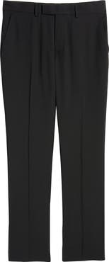Open Edit Solid Slim Fit Wool Blend Trousers