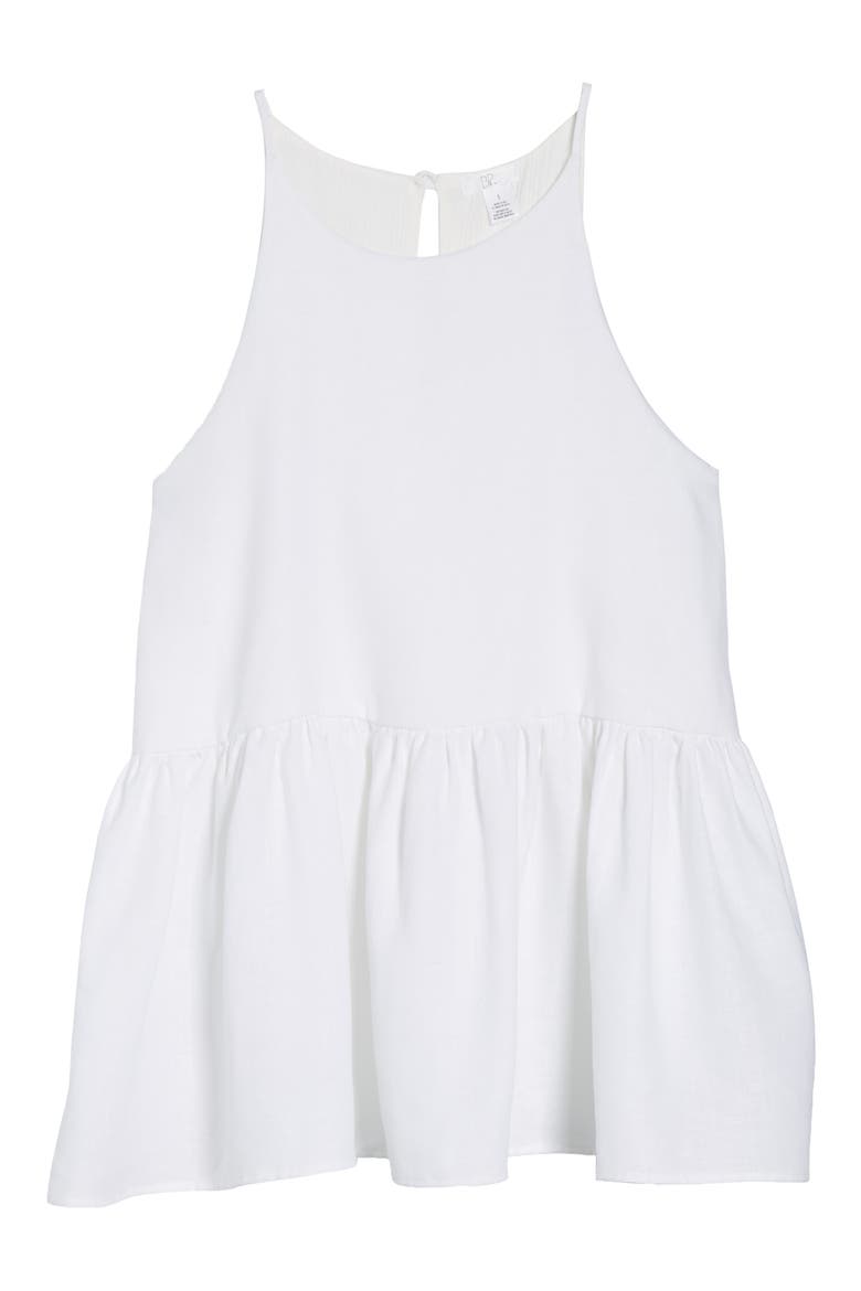 Peplum Top, Alternate, color, WHITE
