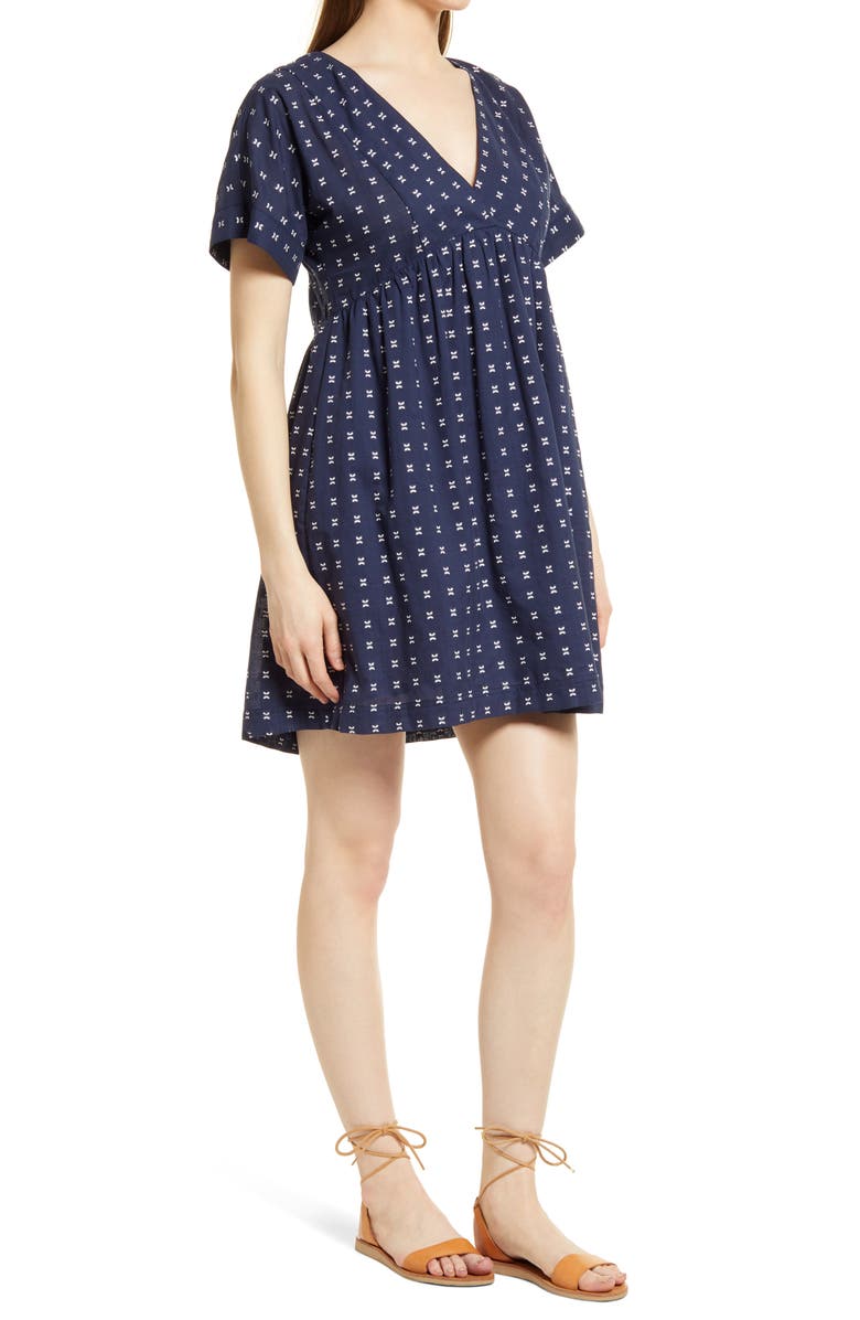 Madewell V-Neck Dolman-Sleeve Minidress, Alternate, color, 