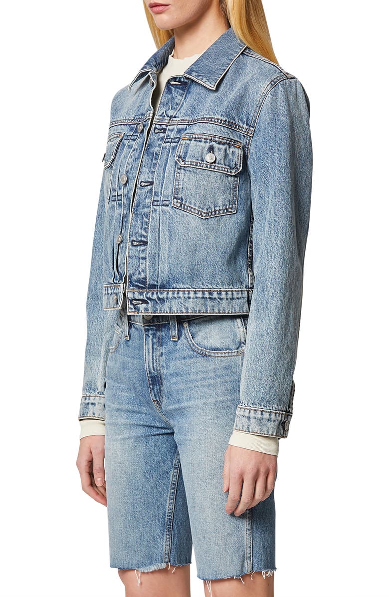Hudson Jeans Lola Shrunken Trucker Jacket, Alternate, color, 