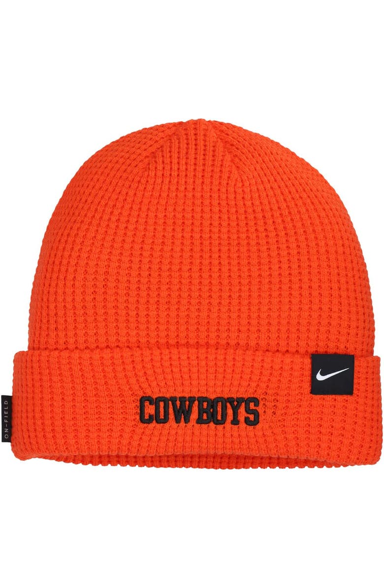 Nike Men's Nike Orange Oklahoma State Cowboys 2024 Sideline Terra Cuffed Knit Hat, Alternate, color, Orange