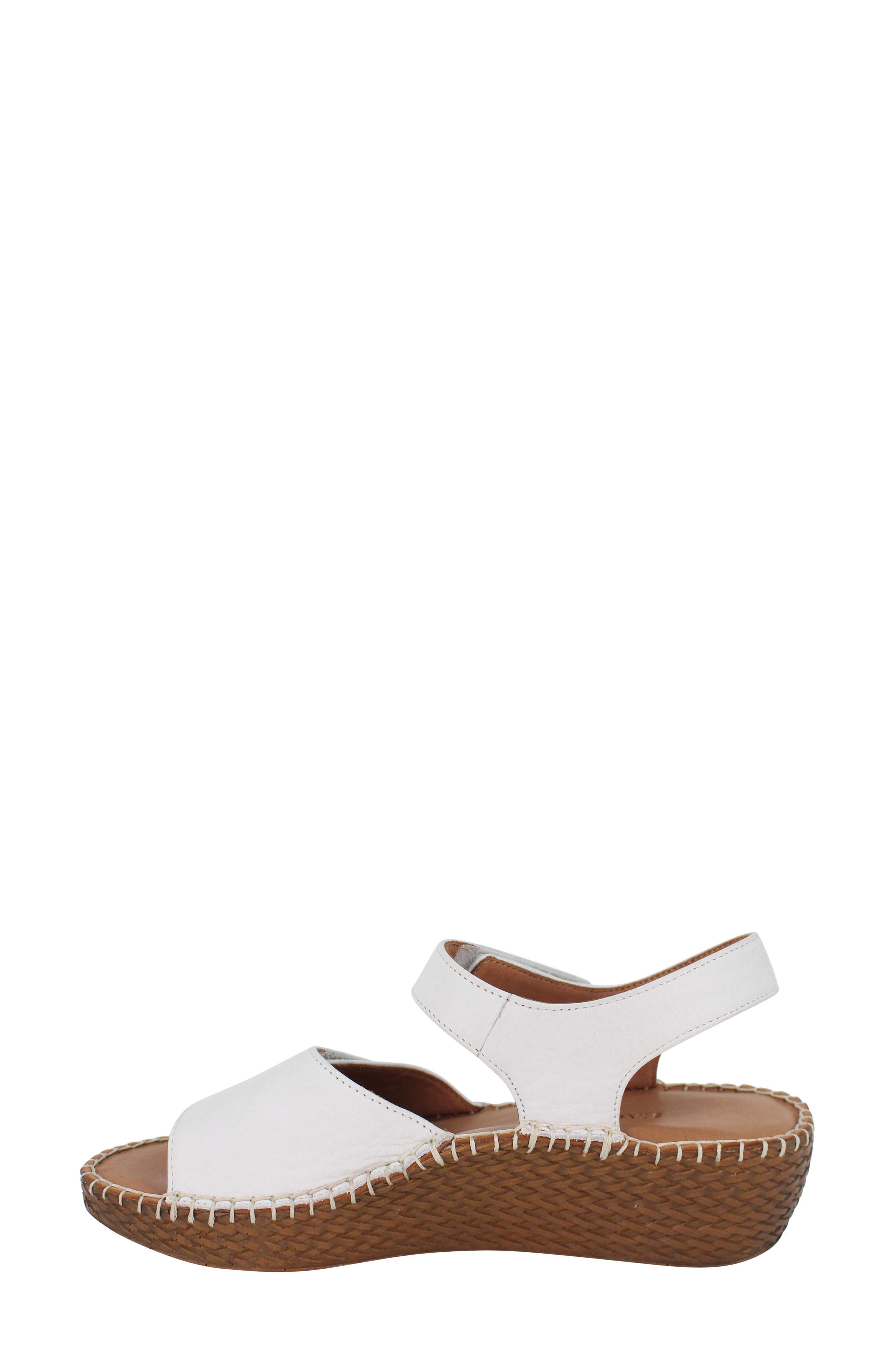Yahya Platform Sandal, Alternate, color, WHITE LAMBA LEATHER