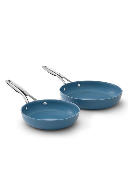 Calphalon Premier Ceramic Nonstick 8-inch And 10-inch Fry Pan Set In Blue