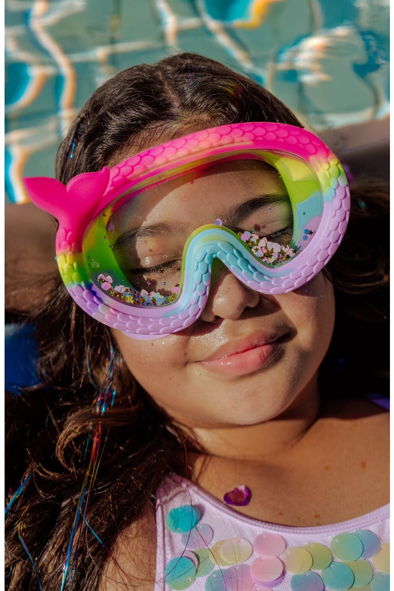 Kids' Mermaid Tail Swim Goggles, Alternate, color, RAINBOW