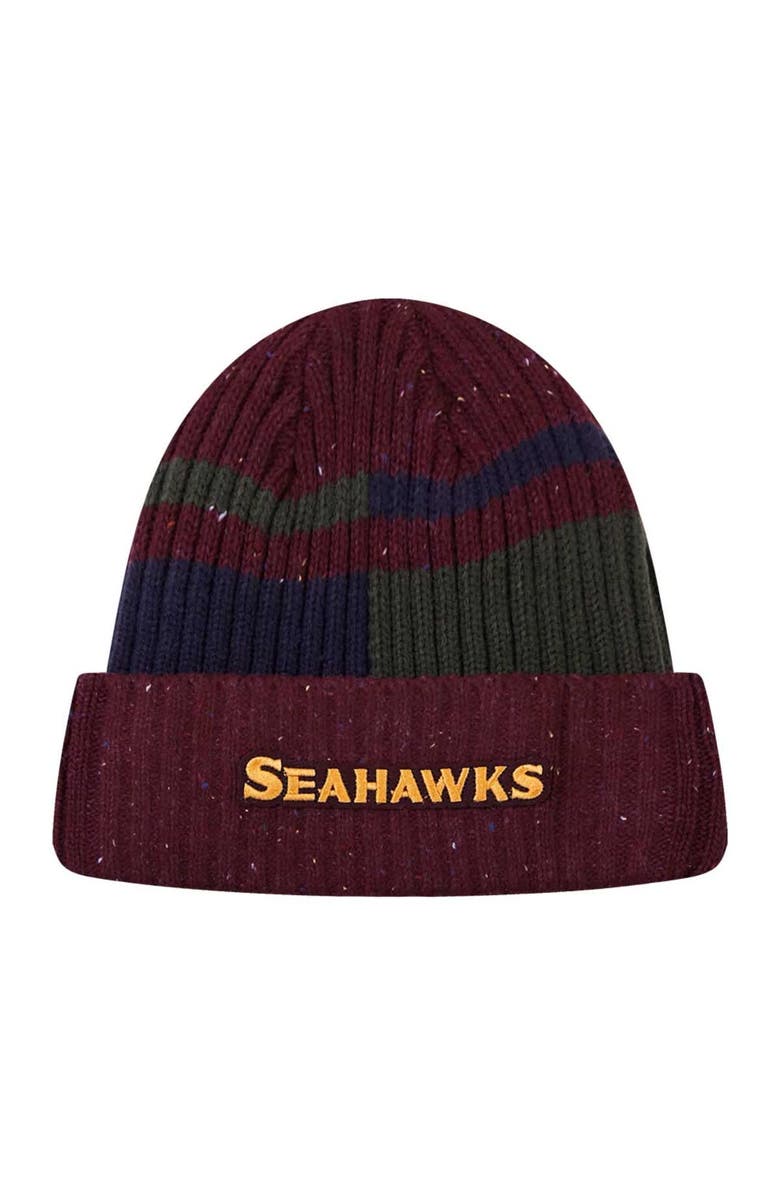 PRO STANDARD Men's Pro Standard Burgundy Seattle Seahawks Speckled Cuffed Knit Hat, Alternate, color, Burgundy