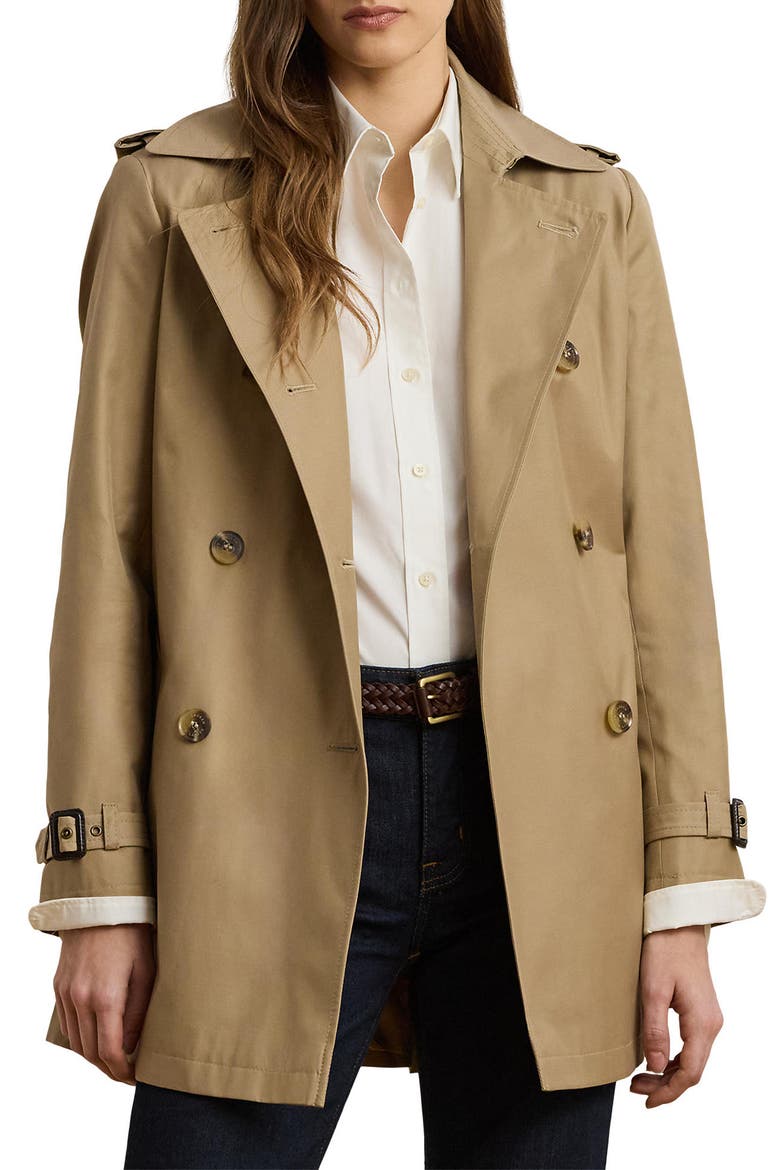 Ainsworth Double Breasted Trench Jacket, Main, color, SAND