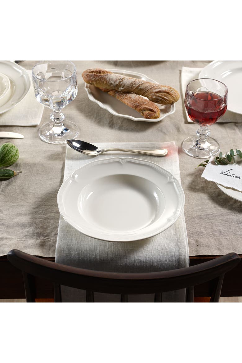 Manoir Soup Bowl, Alternate, color, white