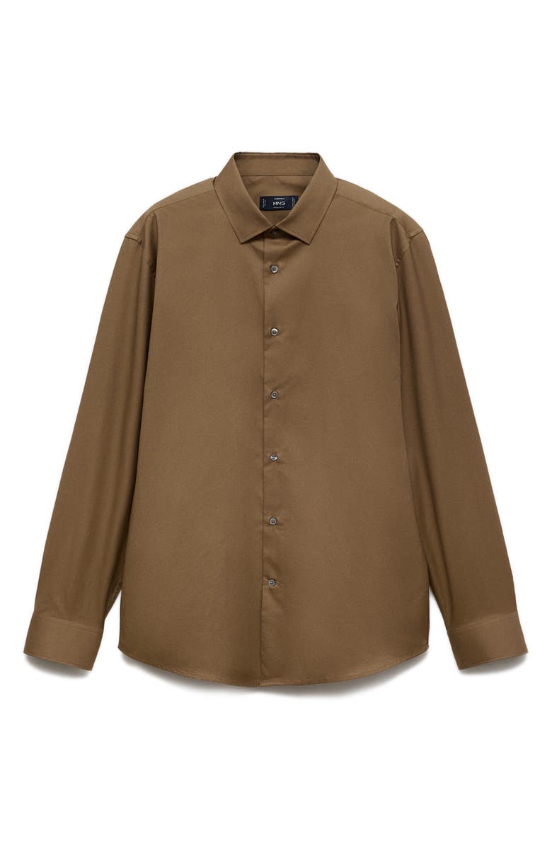 MANGO Regular Fit Cotton Button-Up Shirt, Main, color, 