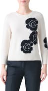 Akris Anemone Intarsia Cashmere & Silk Crewneck Sweater