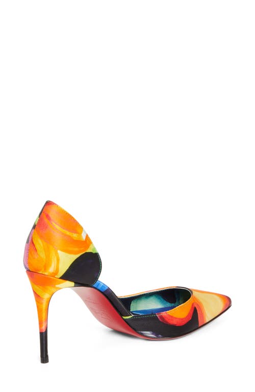 Christian Louboutin Iriza Flower Pointed Toe Half D'orsay Pump