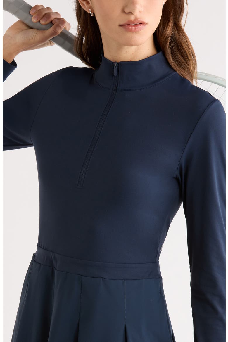 Peak Hybrid Long Sleeve Dress, Alternate, color, NAVY SAPPHIRE