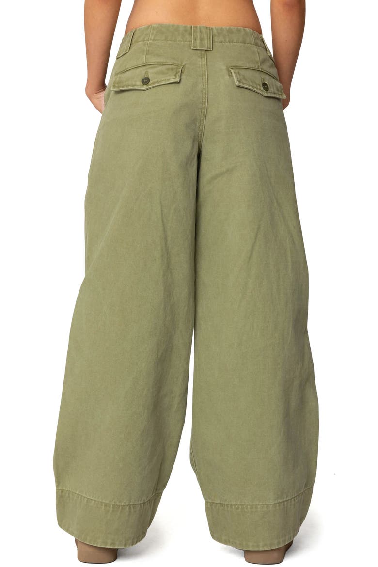 Vivienne Low Rise Baggy Twill Pants, Alternate, color, OLIVE