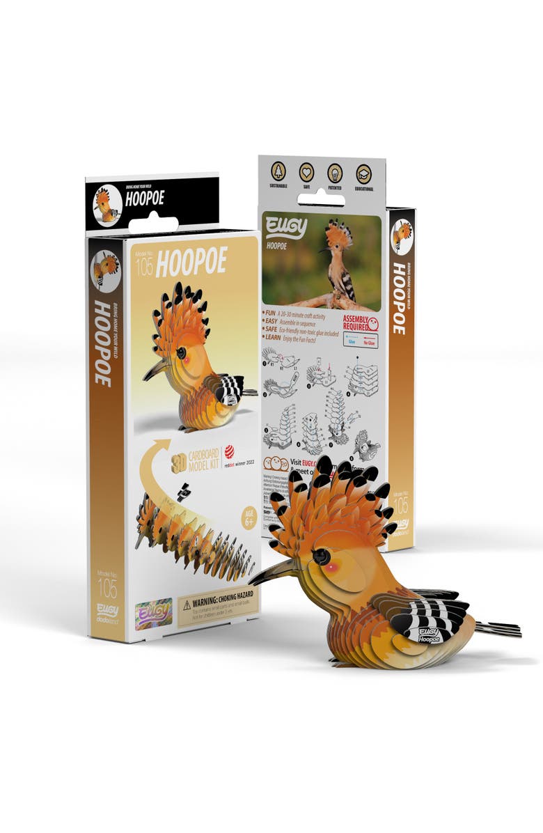 Eugy Puzzles Hoopoe 3D Puzzle, Main, color, NO COLOR