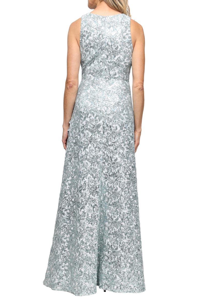 Corded Lace Gown, Alternate, color, ICE SAGE