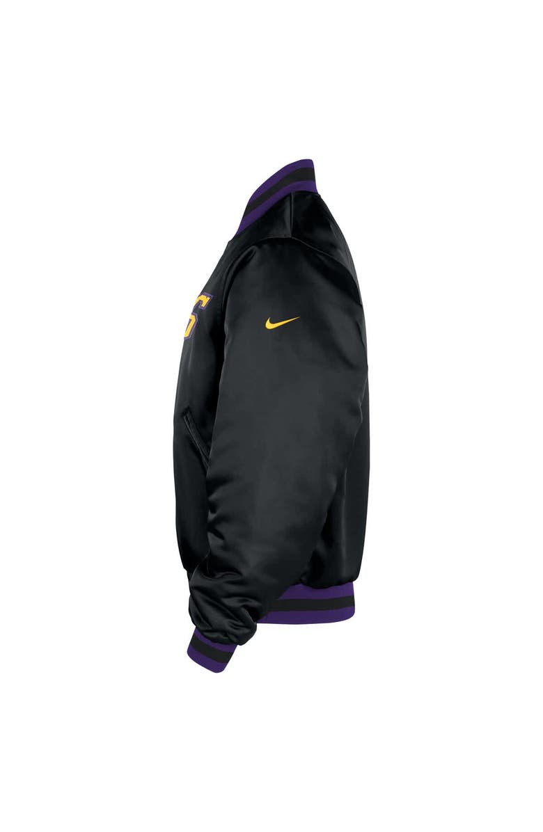 Nike Men's Nike Black Los Angeles Lakers 2025/26 City Edition Remix Courtside Full-Snap Bomber Jacket, Alternate, color, Black