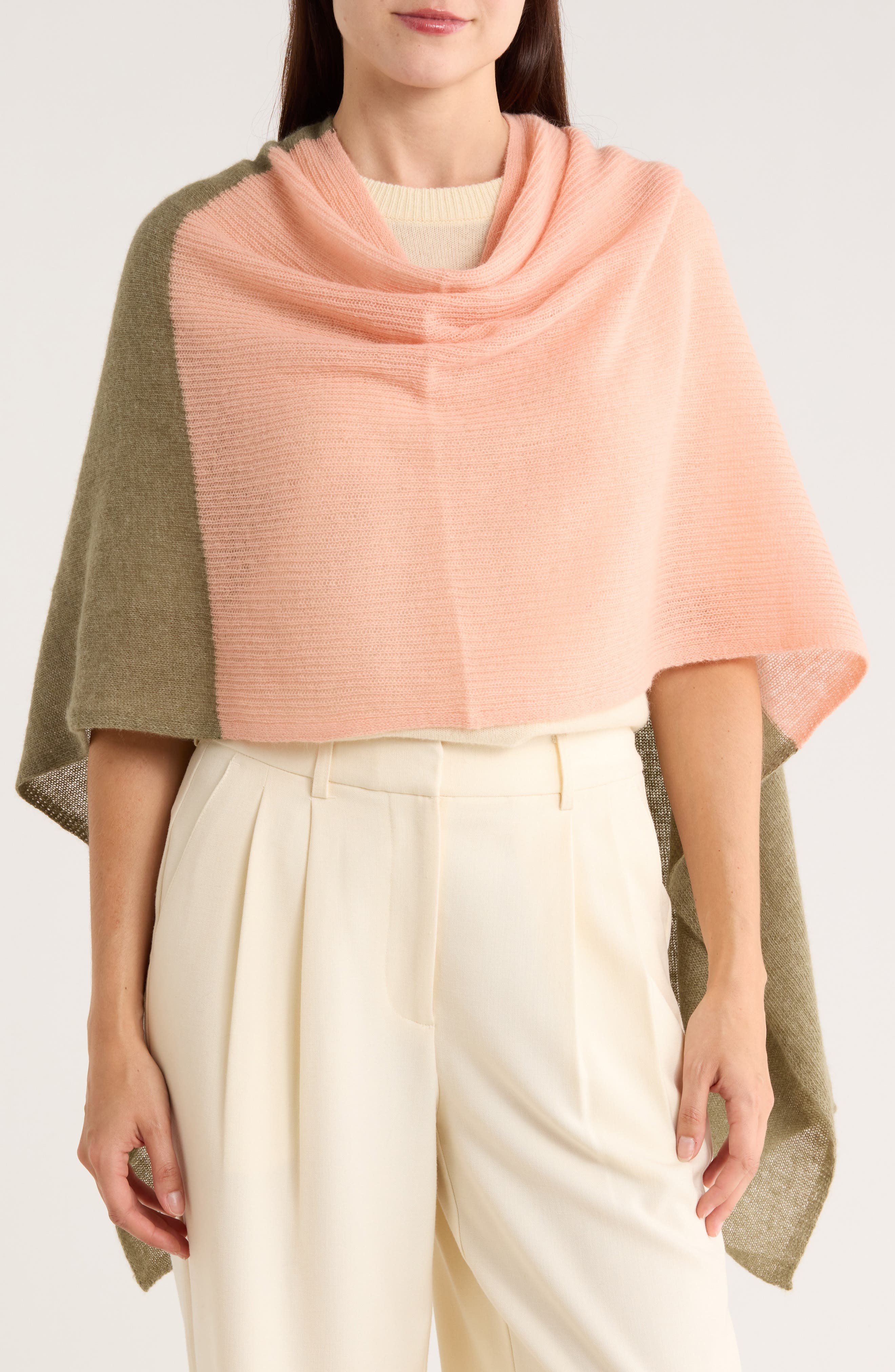 Portolano Cowl Neck Wool Blend Scarf