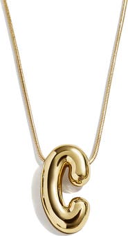 BaubleBar Bubble Initial Pendant Necklace