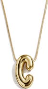 BaubleBar Bubble Initial Pendant Necklace