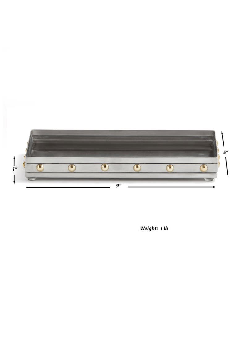 Rivets Amenity Tray, Alternate, color, SILVER