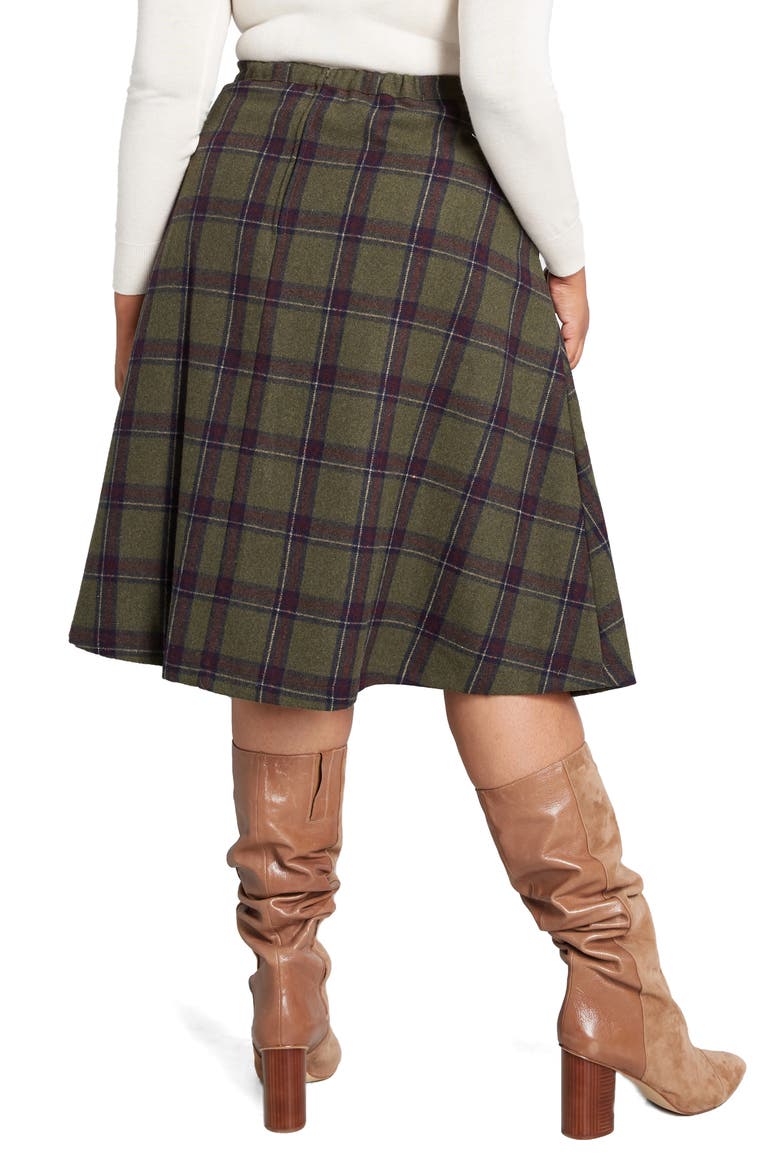 Prim Class Hero Plaid Skirt, Alternate, color, GREEN PLAID