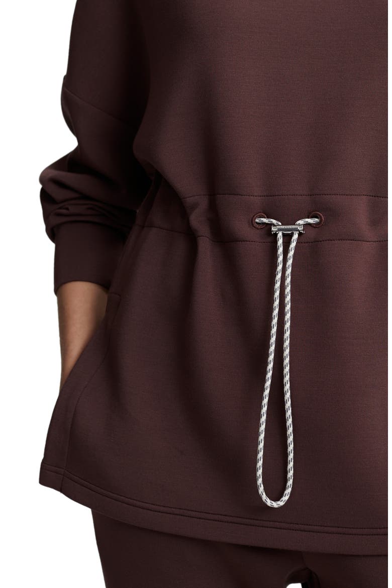 Freya Funnel Neck Sweatshirt, Alternate, color, DEEP MAHOGANY