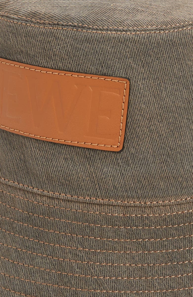 Loewe Frayed Edge Canvas Bucket Hat, Alternate, color,