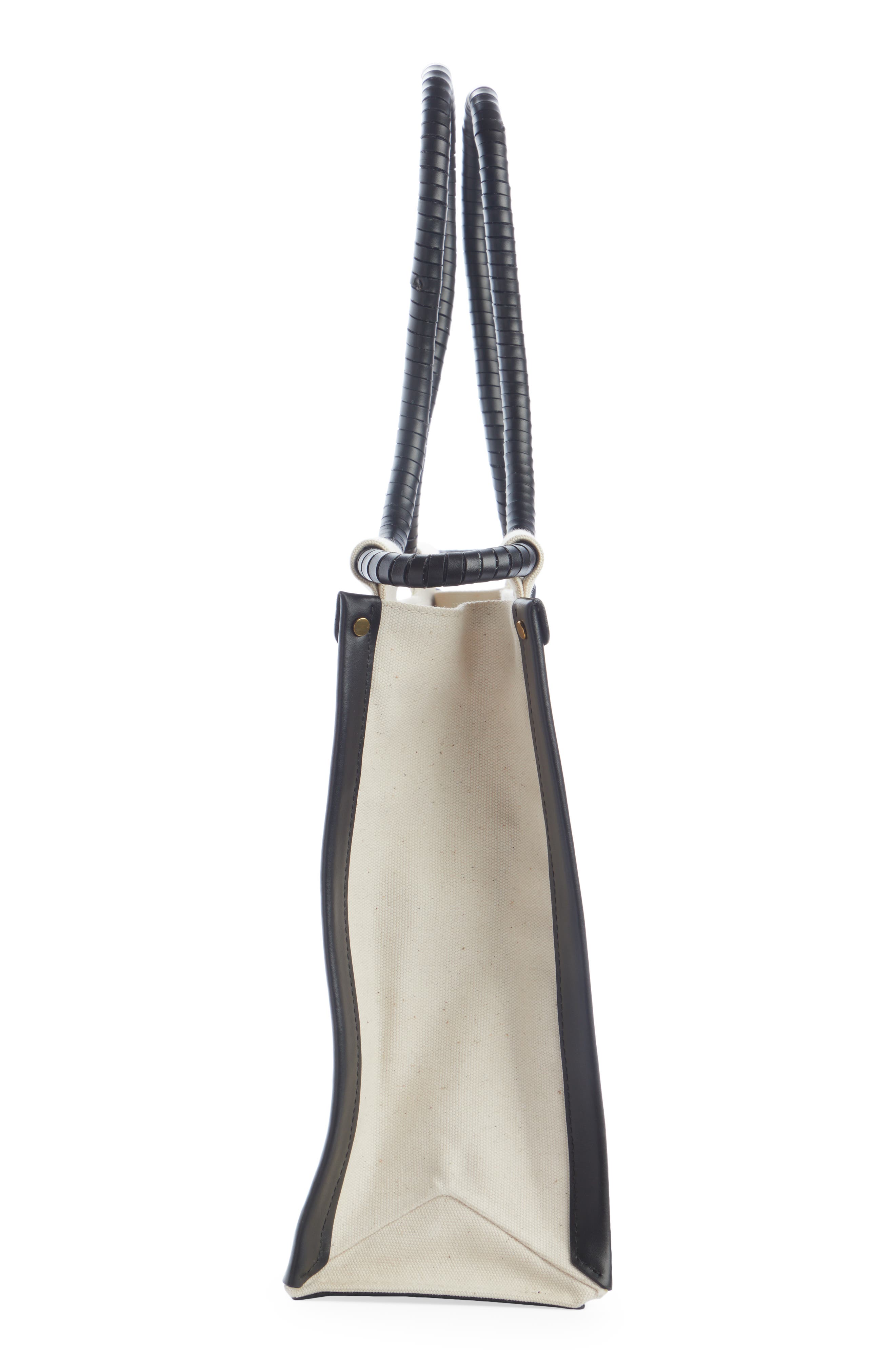 Toledo Logo Canvas Tote, Alternate, color, ECRU/ BLACK