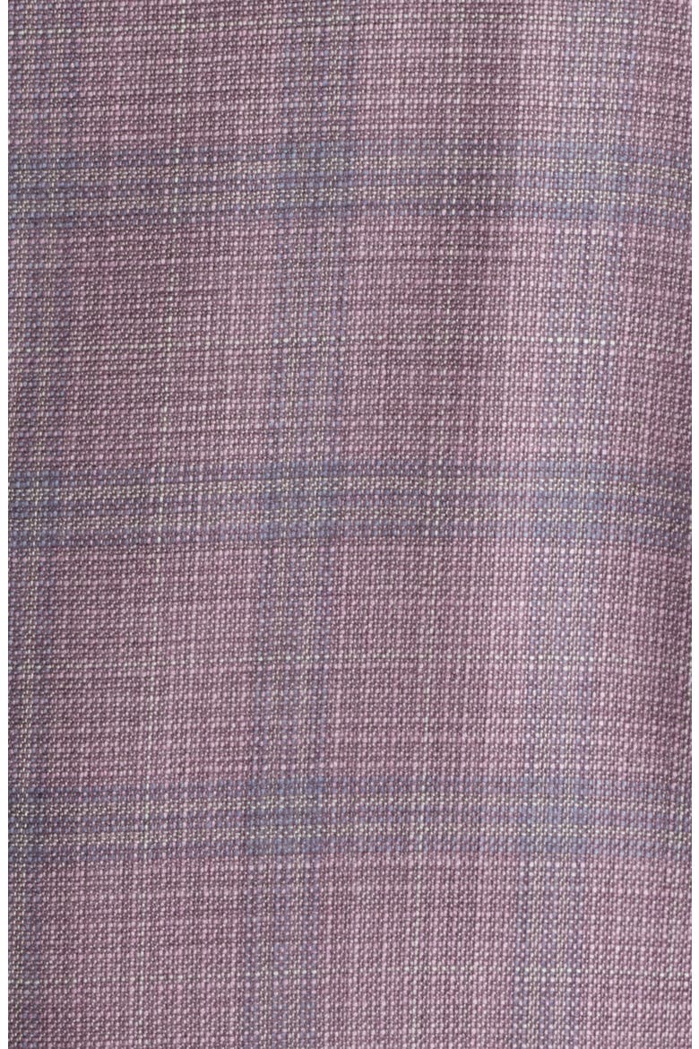 Kei Trim Fit Plaid Wool Sport Coat, Alternate, color, LIGHT PURPLE