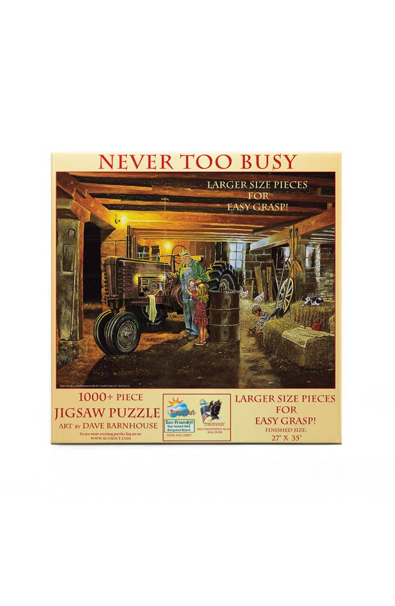 Sunsout Never too Busy 1000 piece Jigsaw Puzzle for Adults Large Pieces, Alternate, color, Multicolor
