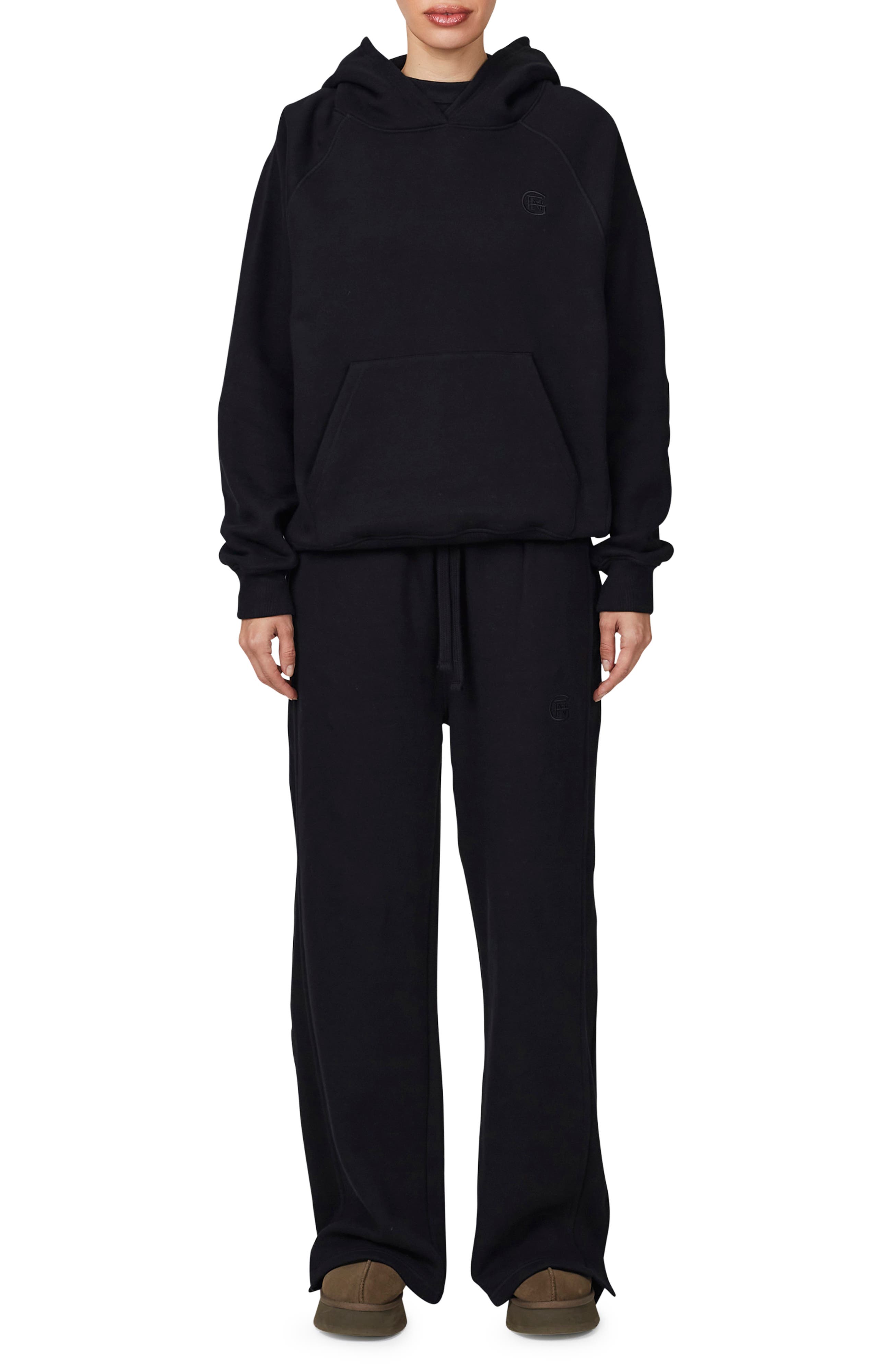 Ribbed Emblem Pullover Hoodie - image 2