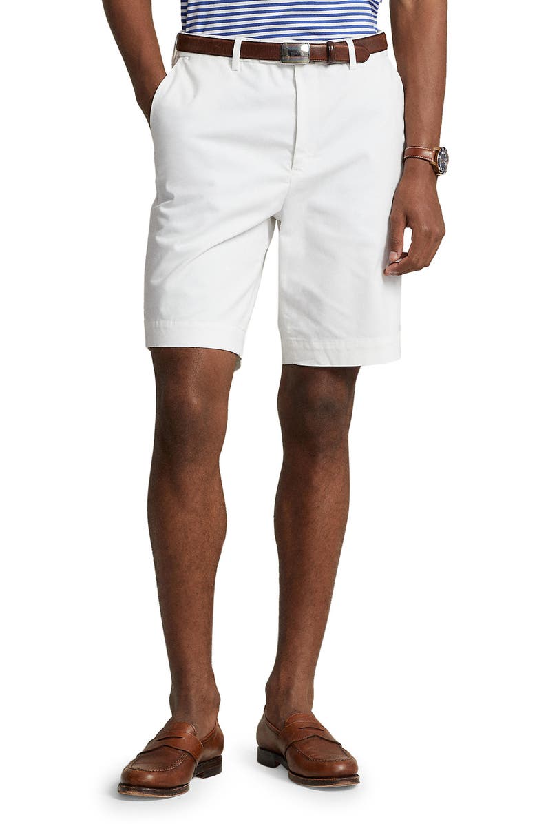 Polo Ralph Lauren Flat Front Stretch Twill Chino Shorts, Main, color,