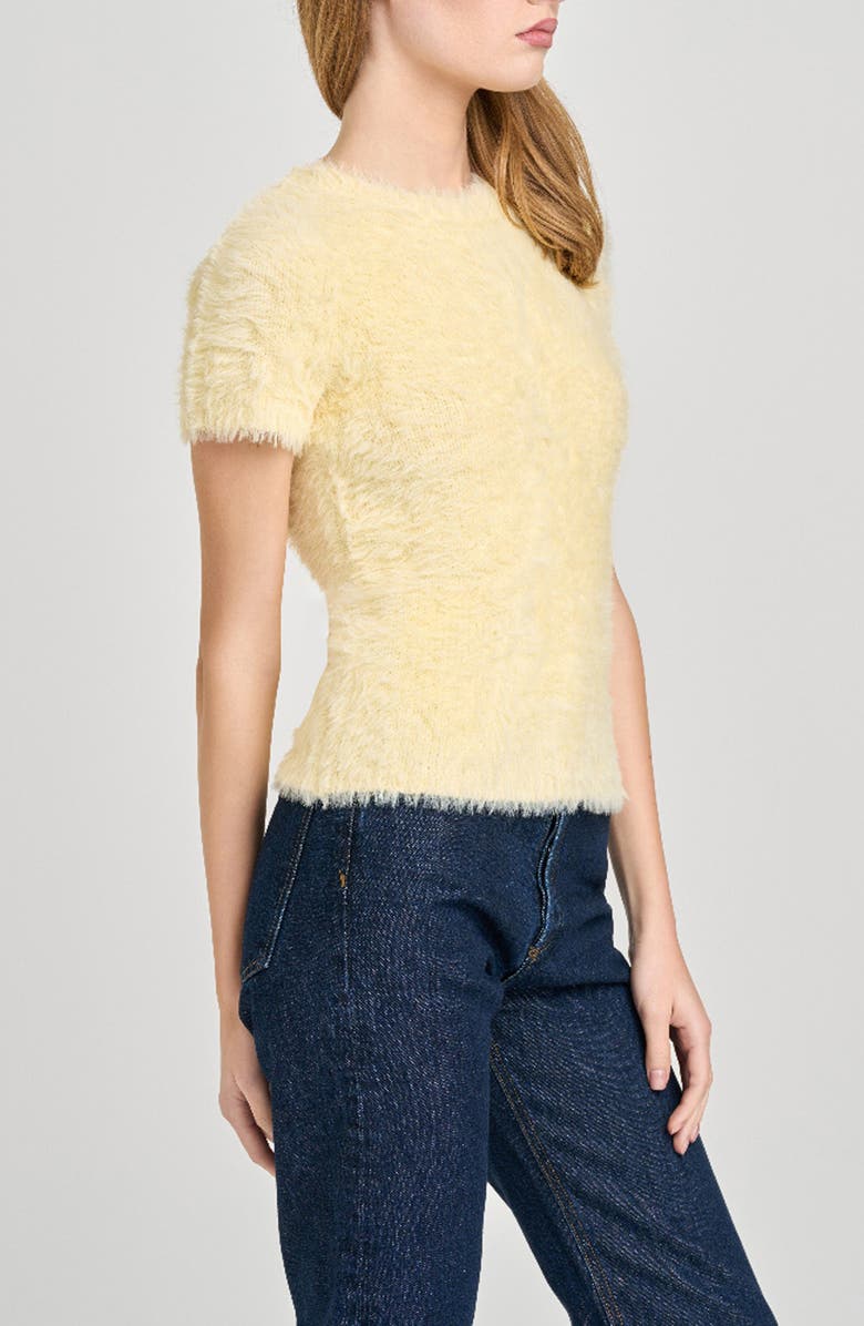 WAYF Hannah Short Sleeve Sweater, Alternate, color, Yellow
