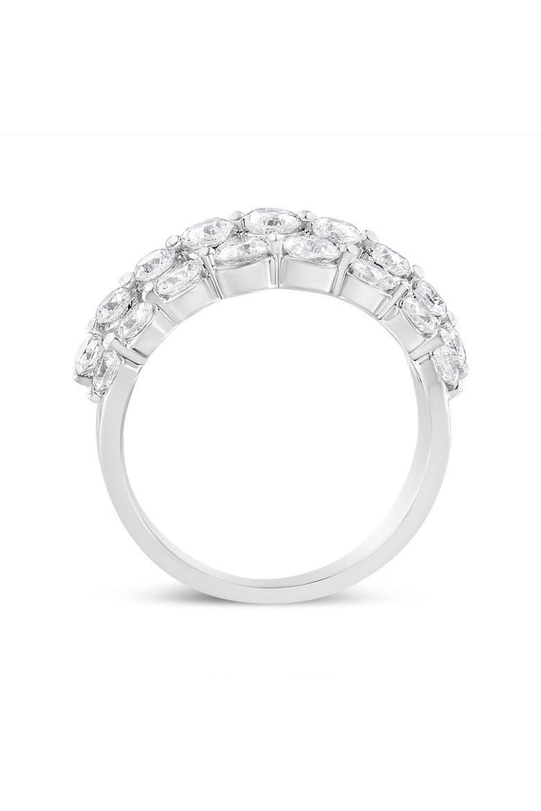 10K White Gold 2 1/2 Cttw Diamond 3 Row Band Ring, Alternate, color, White