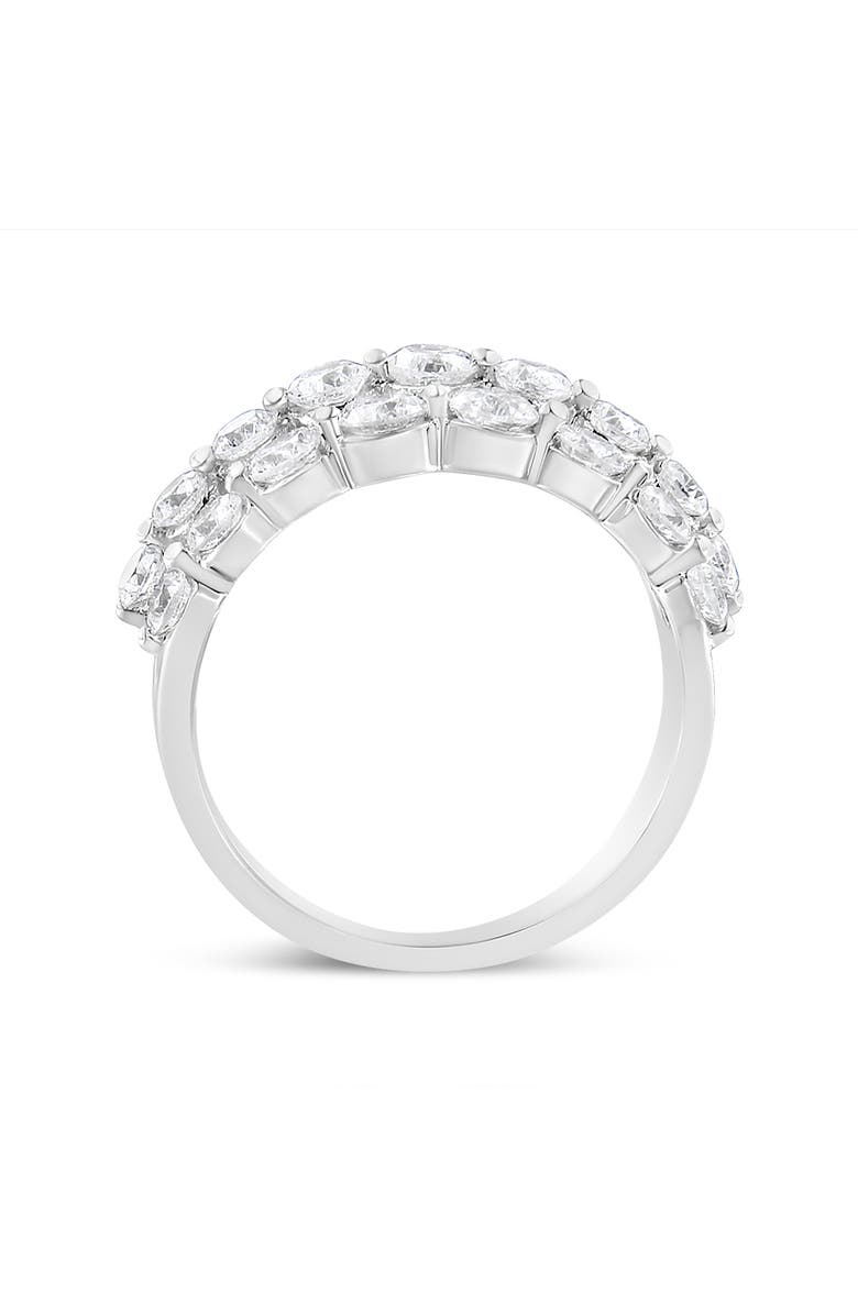 Haus of Brilliance 10K White Gold 2 1/2 Cttw Diamond 3 Row Band Ring, Alternate, color, White