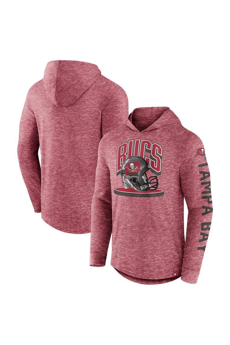Men's Fanatics Branded Red Tampa Bay Buccaneers Helmet Platform Long Sleeve Hoodie T-Shirt, Alternate, color, Red