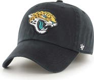 '47 Men's '47 Black Jacksonville Jaguars Franchise Logo Fitted Hat
