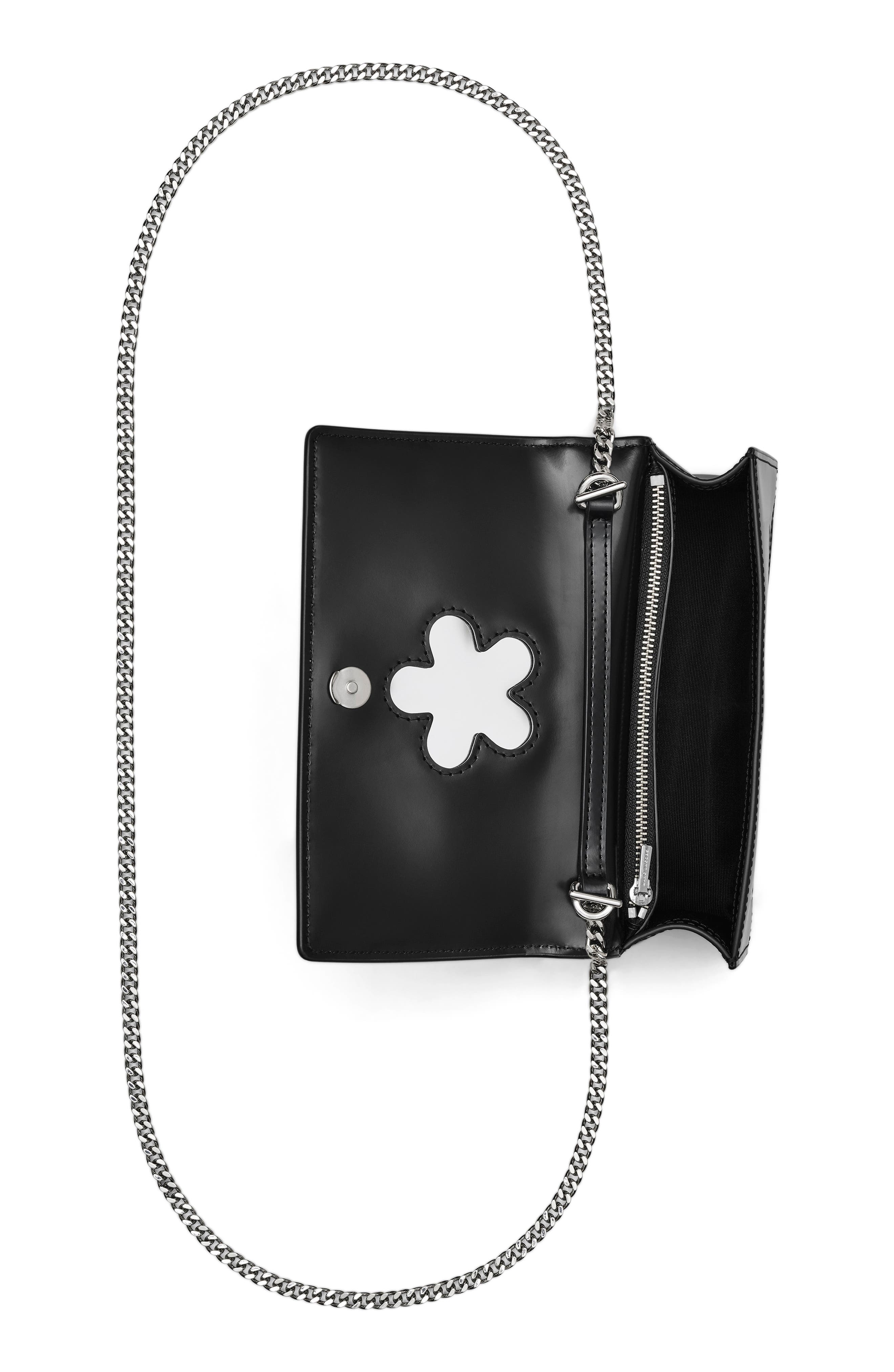 Marc Jacobs The Glam Mirror Mini Bag, Alternate, color, Black