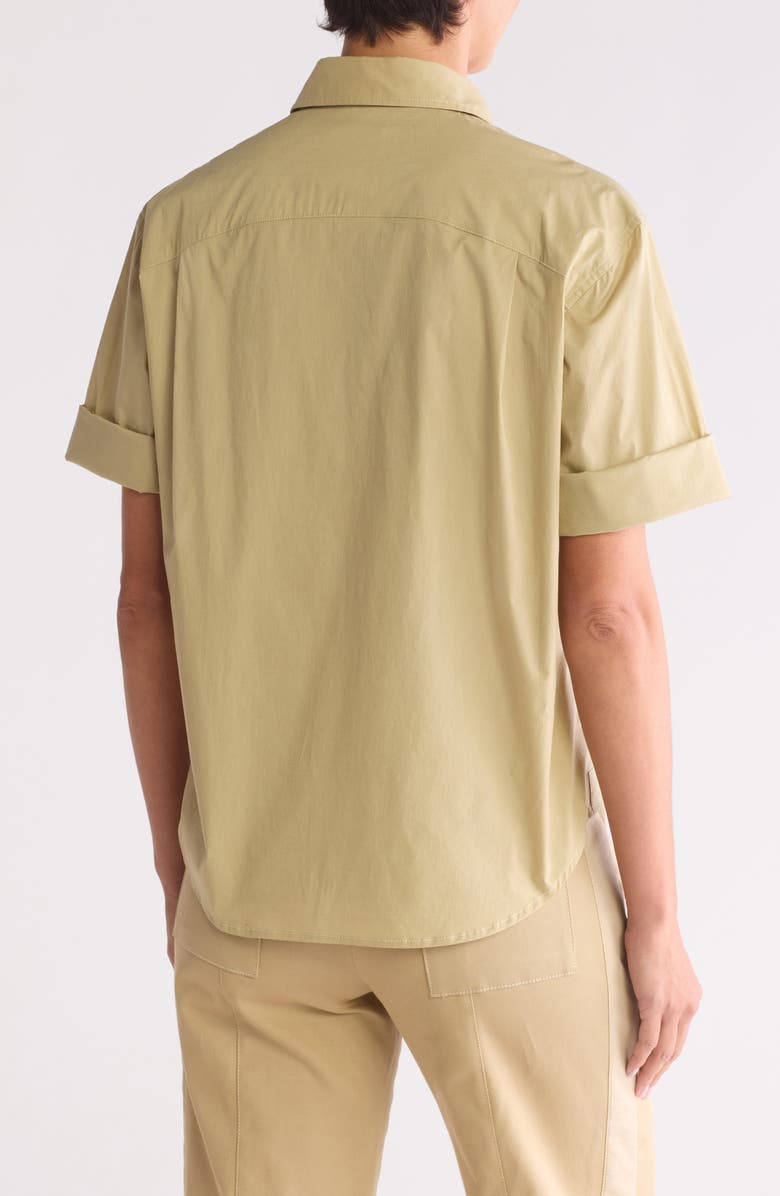 TWP Bad Habit Short Sleeve Button-Up Shirt, Alternate, color, Sage