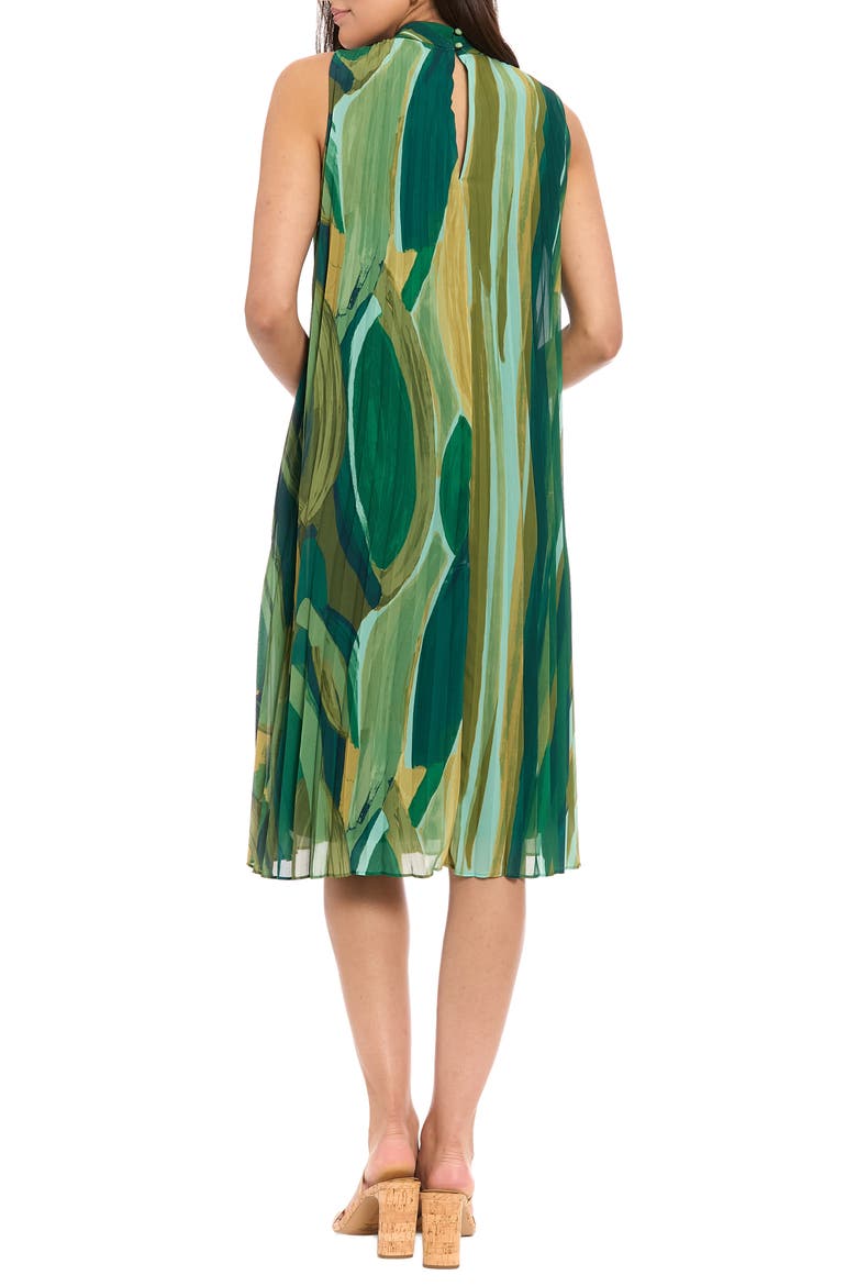 Sunburst Pleated Trapeze Dress, Alternate, color, HOLIDAY/ ROLLING HILLS