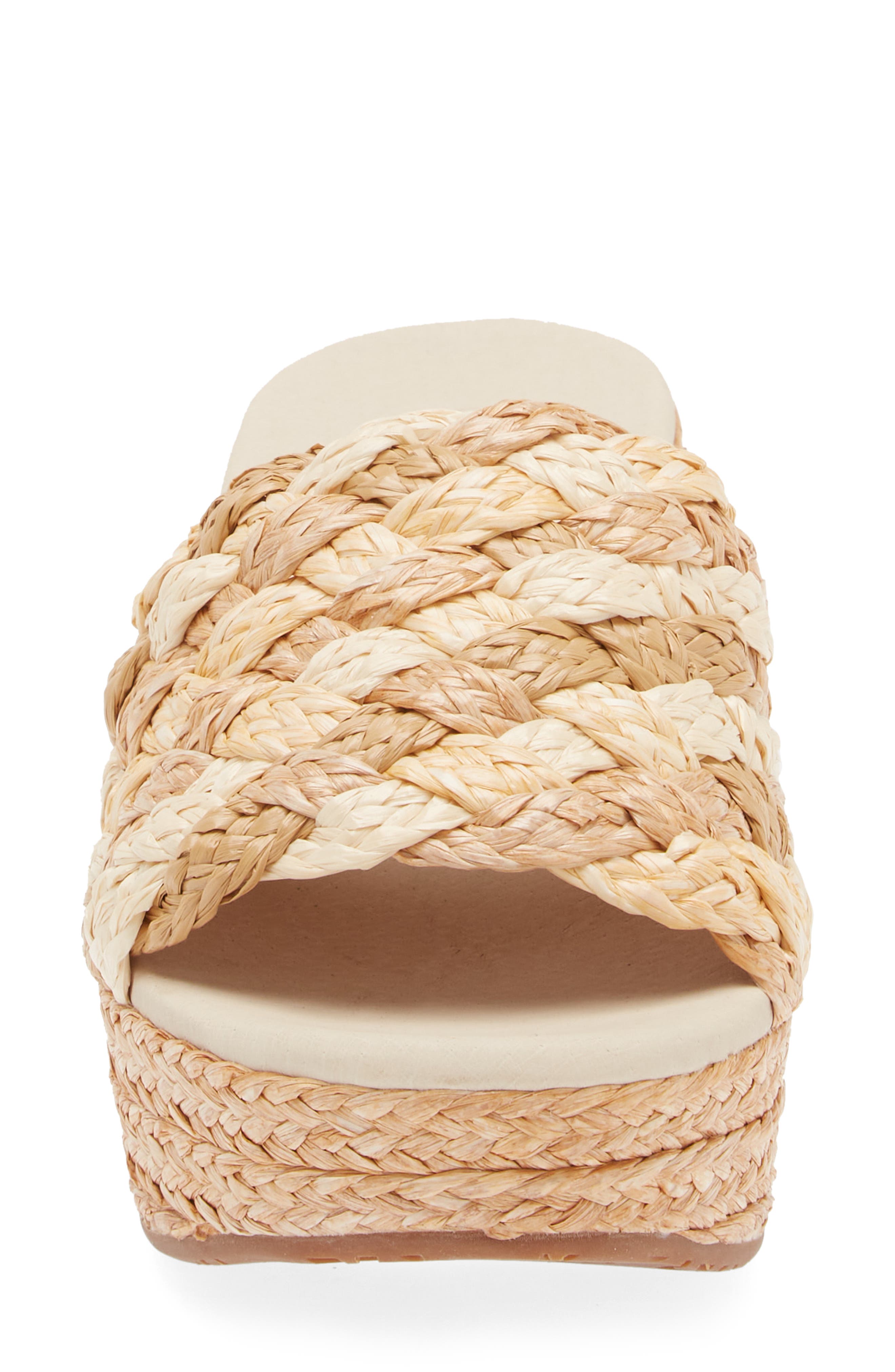 Chocolat Blu Yunis Sandal, Alternate, color, Toast Multi Raffia