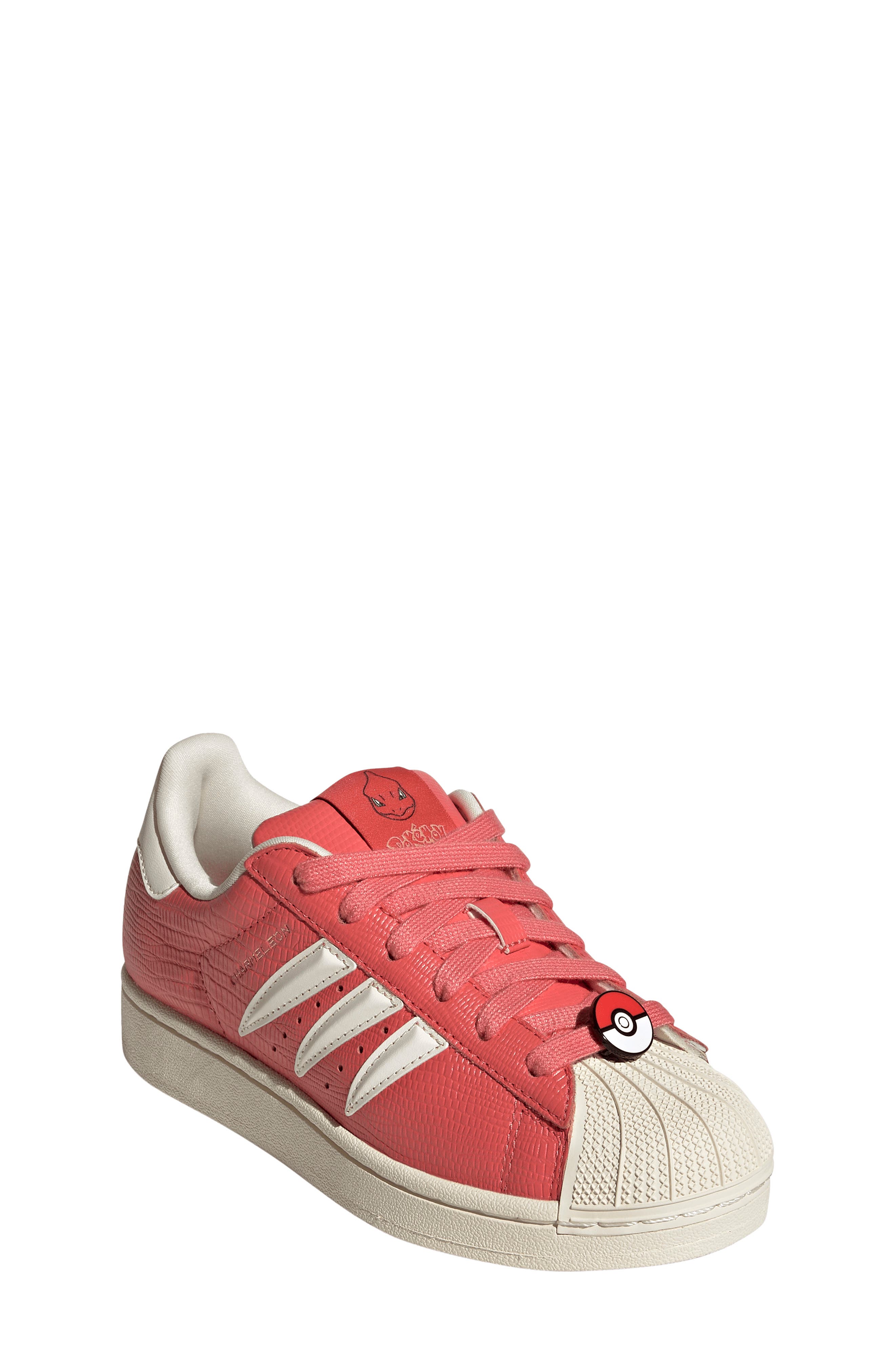 x Pokémon Kids' Superstar II Sneaker, Main, color, PRELOVED SCARLET/ CREAM