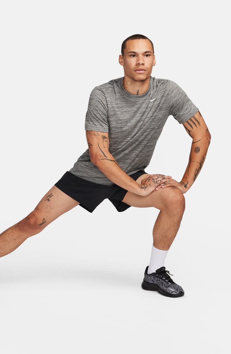 Nike Dri-FIT Fitness T-Shirt, Alternate, color, Iron Grey/ Matte Silver