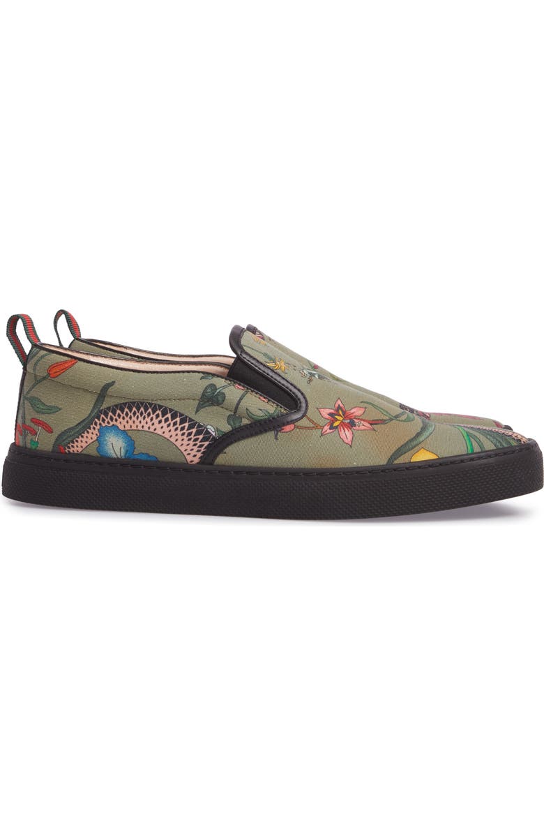 Gucci Flora Snake Slip-On Sneaker, Alternate, color,