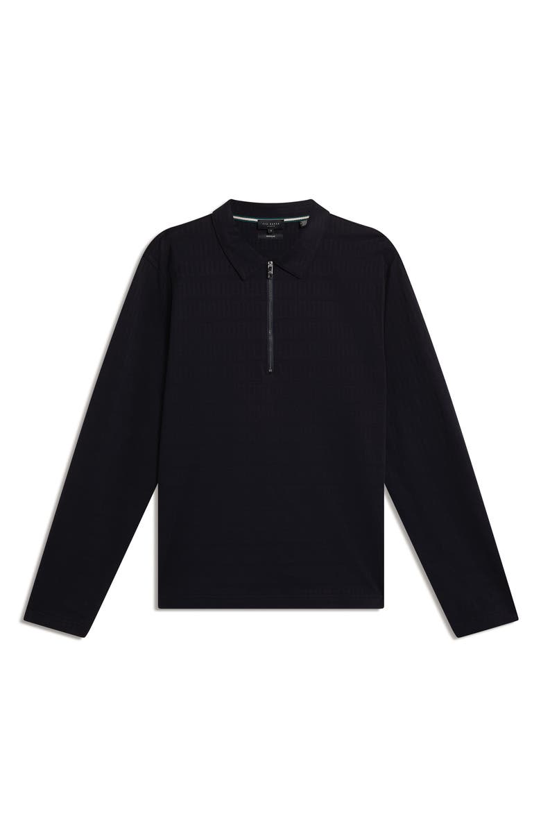 Ted Baker Wyther Quarter Zip Polo, Alternate, color, Navy