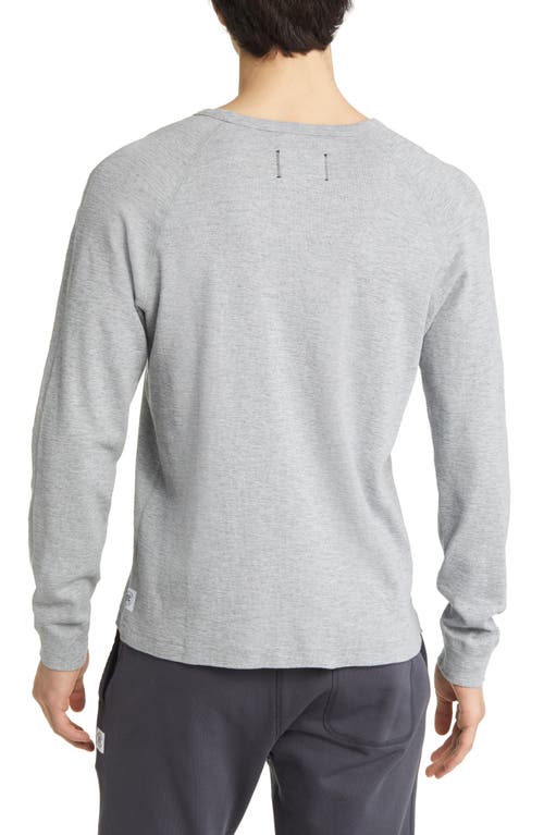 Reigning Champ Slub Long Sleeve Cotton T-shirt In Gray