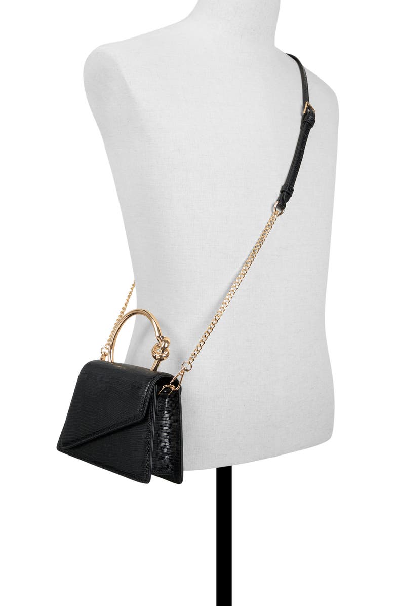 ALDO Aellaax Snakeskin Embossed Faux Leather Top Handle Bag, Alternate, color,