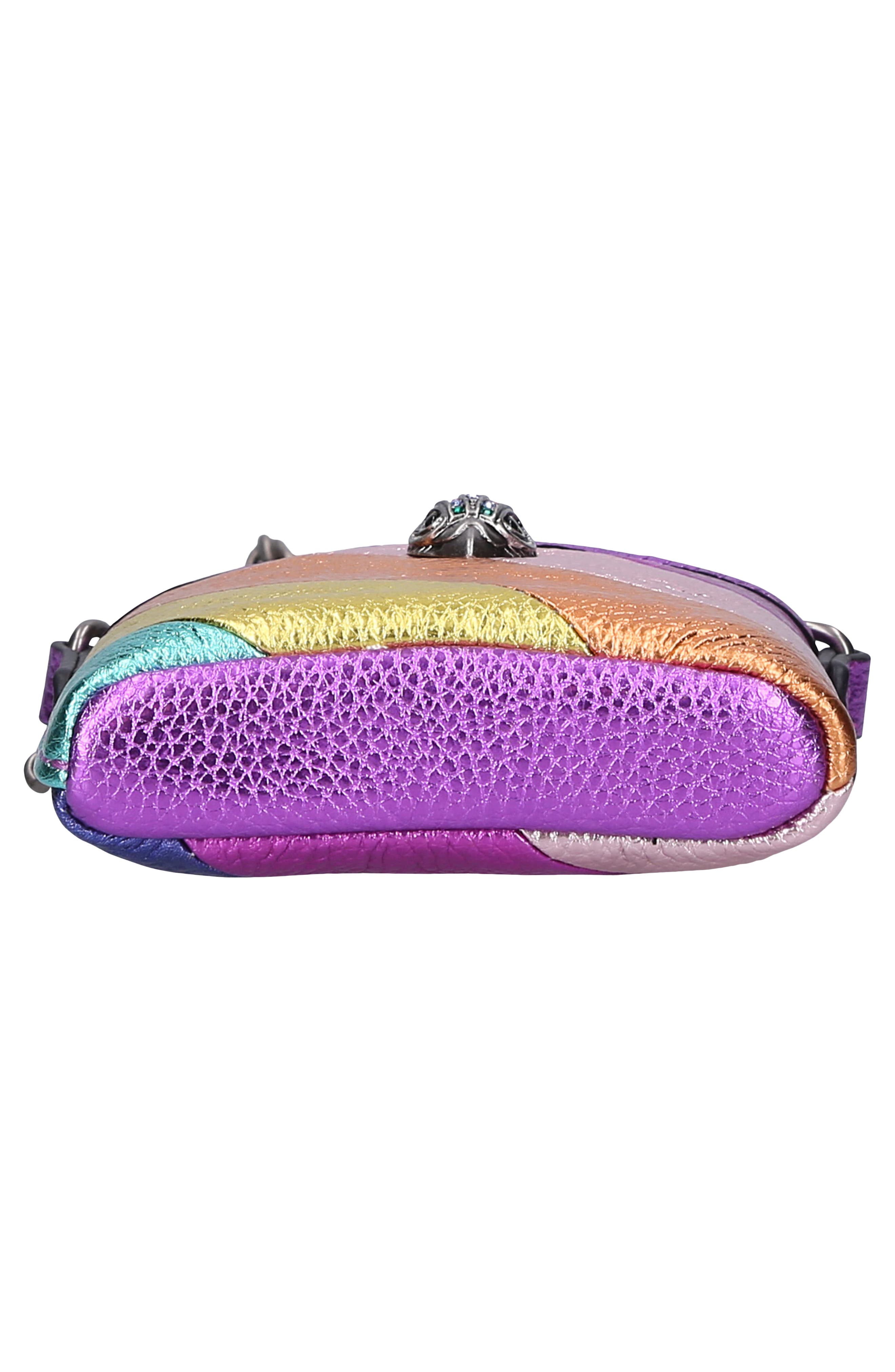 Kurt Geiger London Kensington Metallic Leather Flask, Alternate, color, 